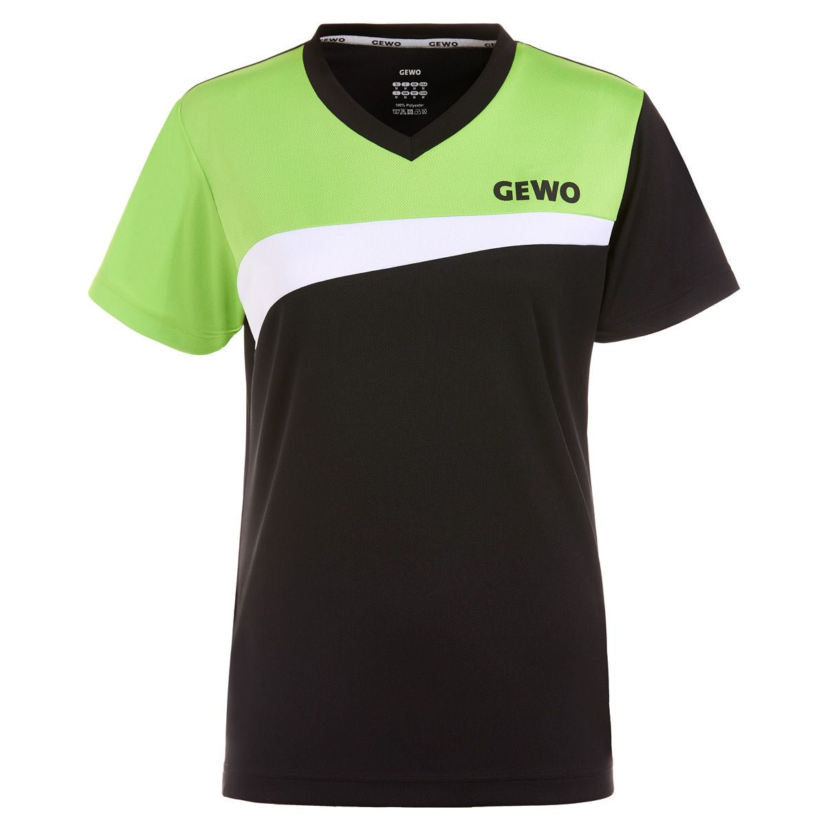 Gewo shirt Fondi I Lady zwart/limegroen