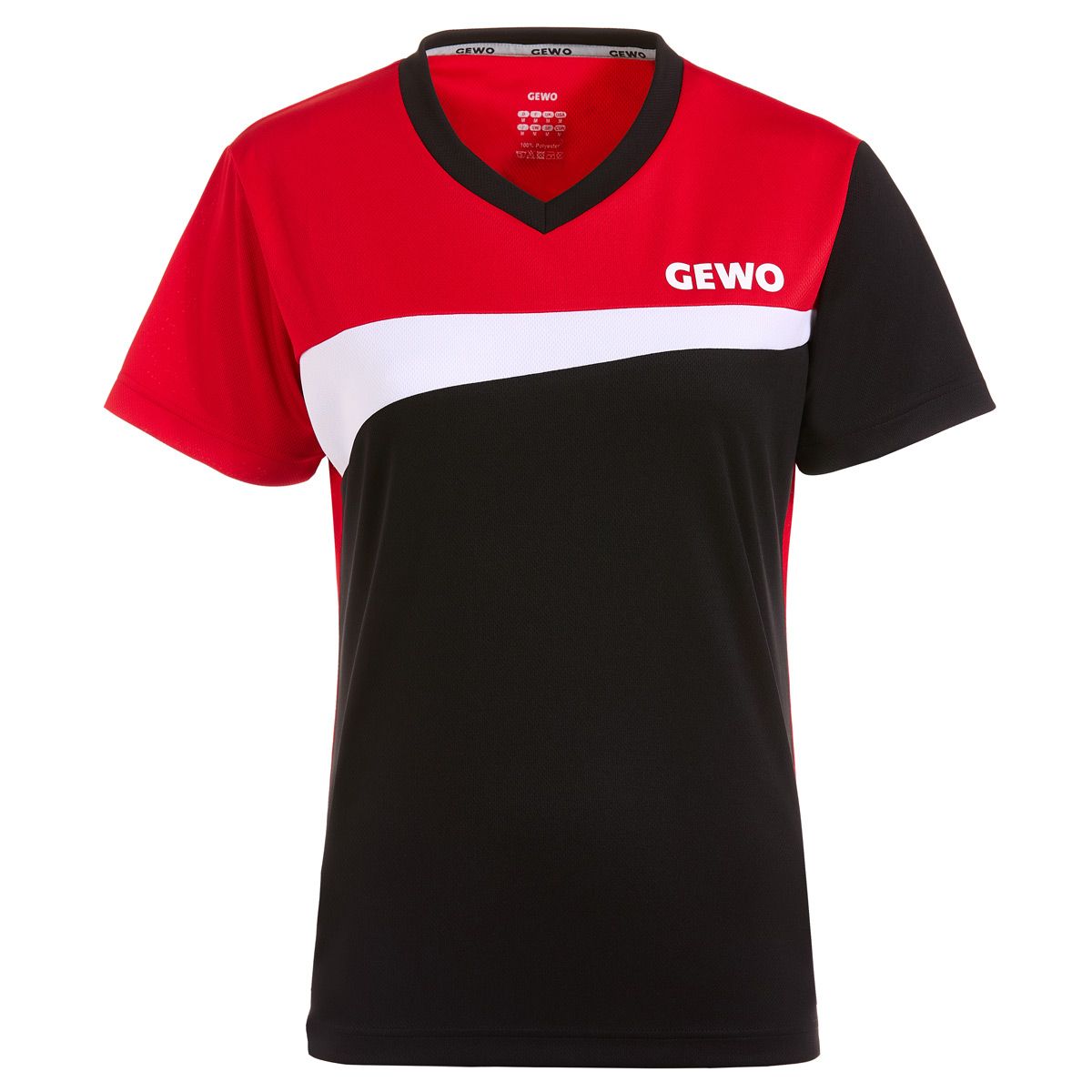 Gewo shirt Fondi IV Lady zwart/rood