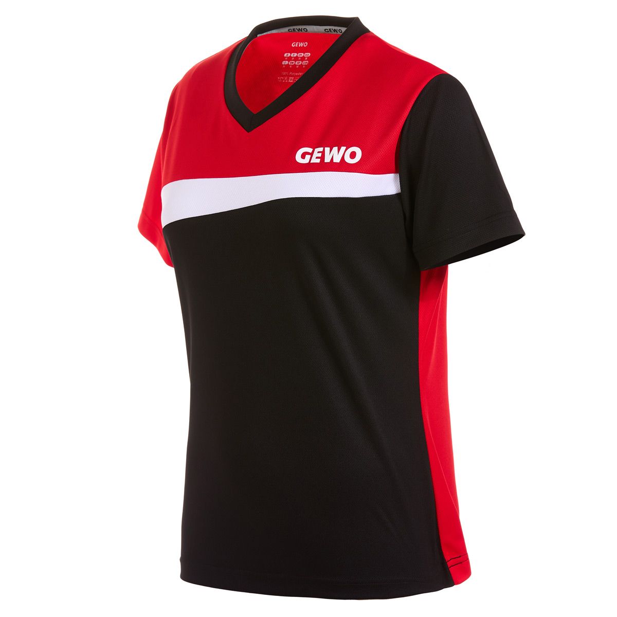 Gewo shirt Fondi IV Lady zwart/rood