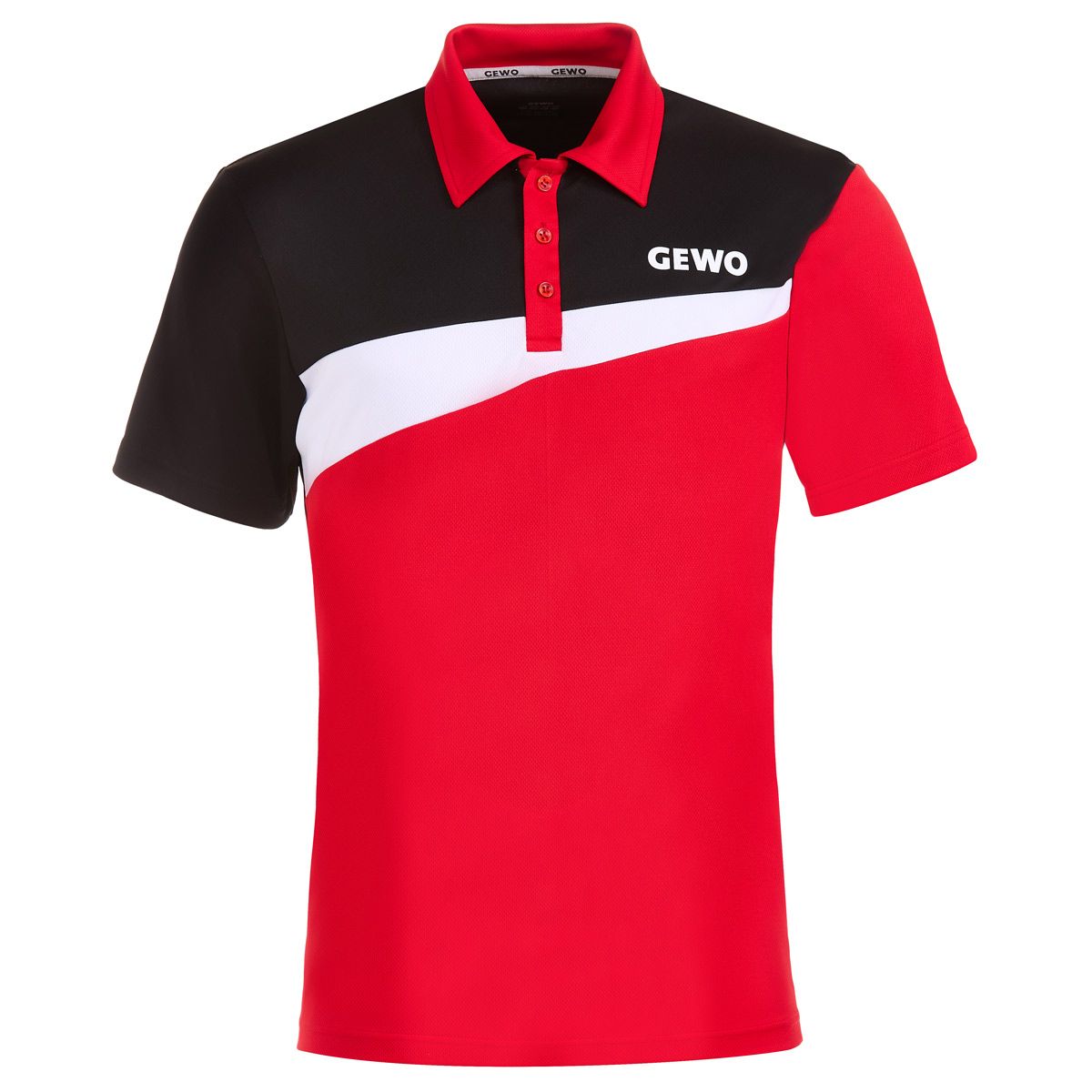 Gewo shirt Fondi III Katoen rood/zwart