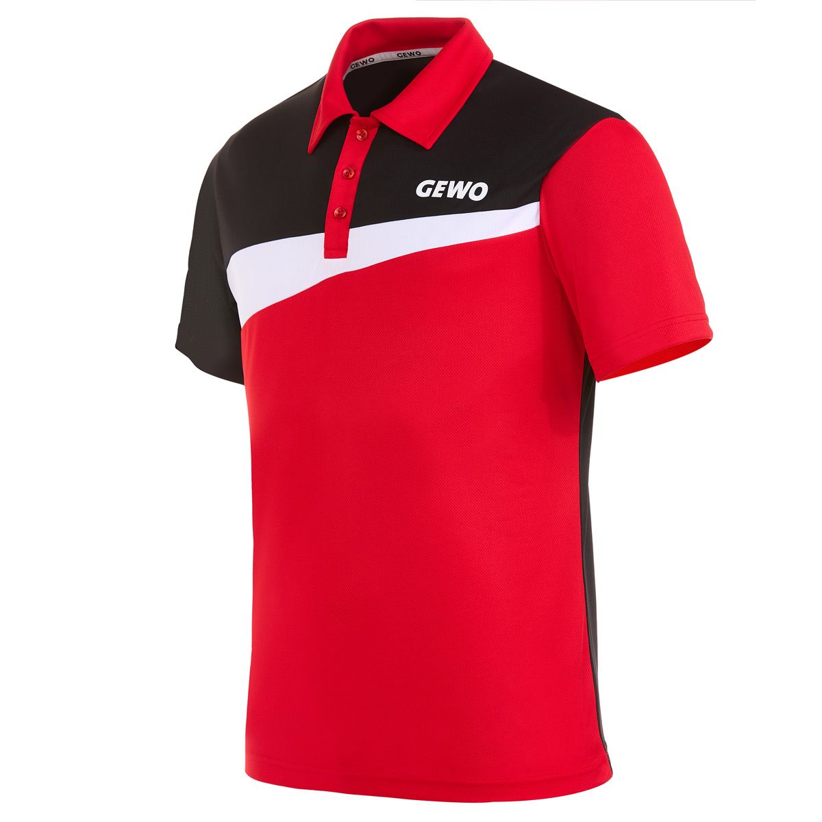 Gewo shirt Fondi III Katoen rood/zwart