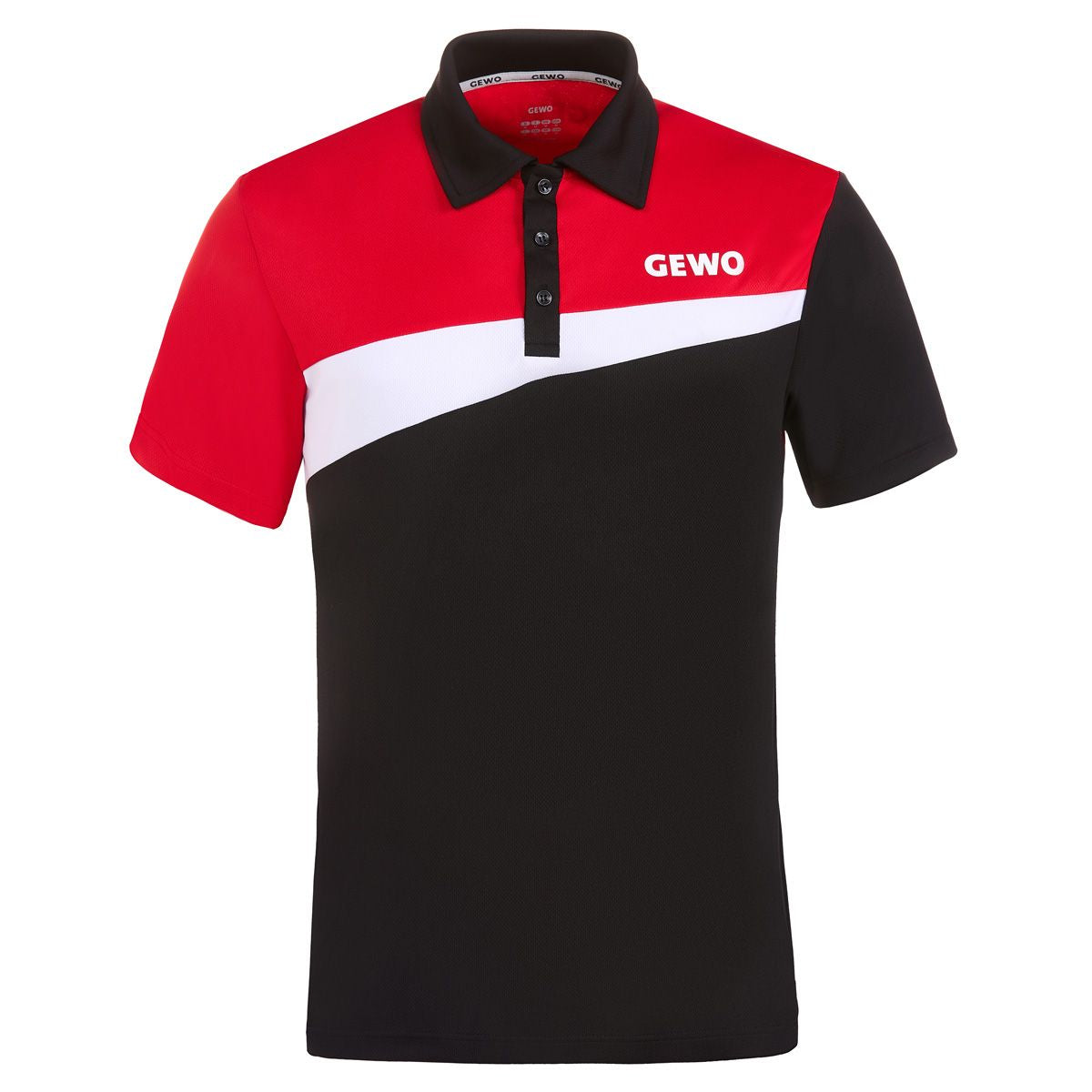 Gewo shirt Fondi IV Katoen zwart/rood