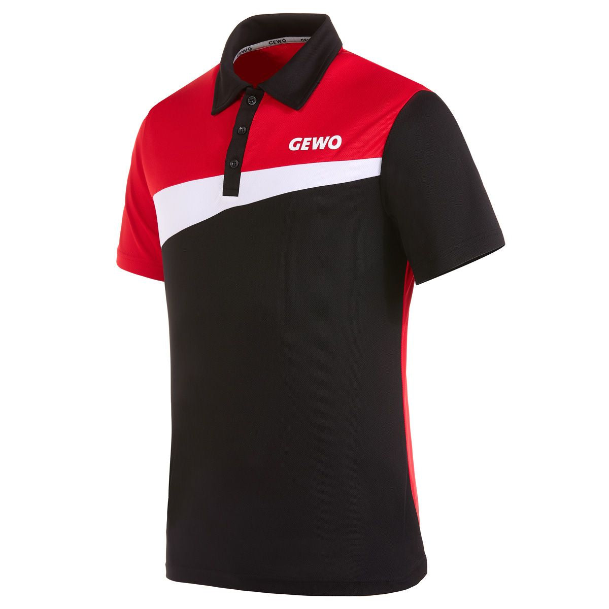 Gewo shirt Fondi IV Katoen zwart/rood