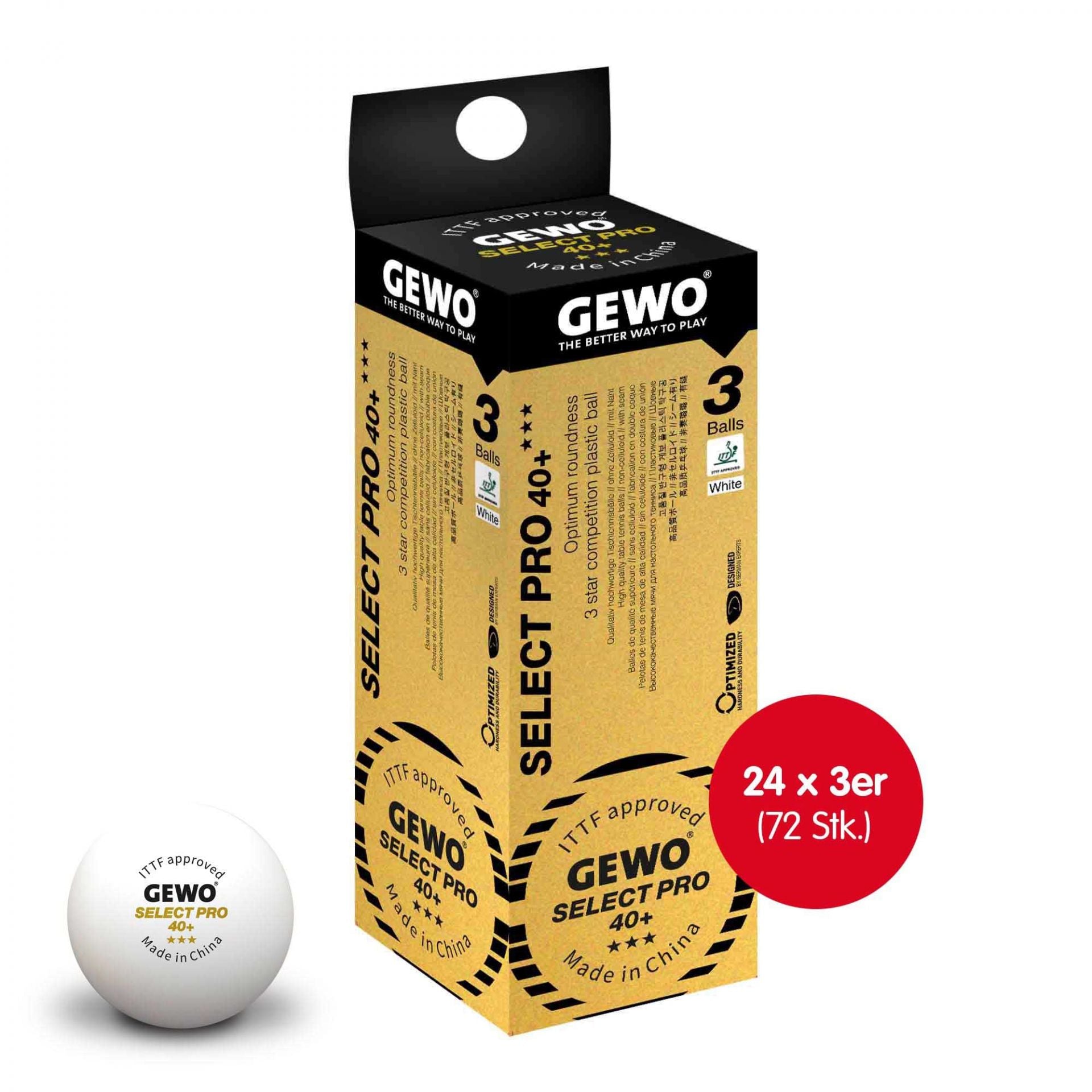 Gewo Balls Select Pro 40+***24x3er Box white