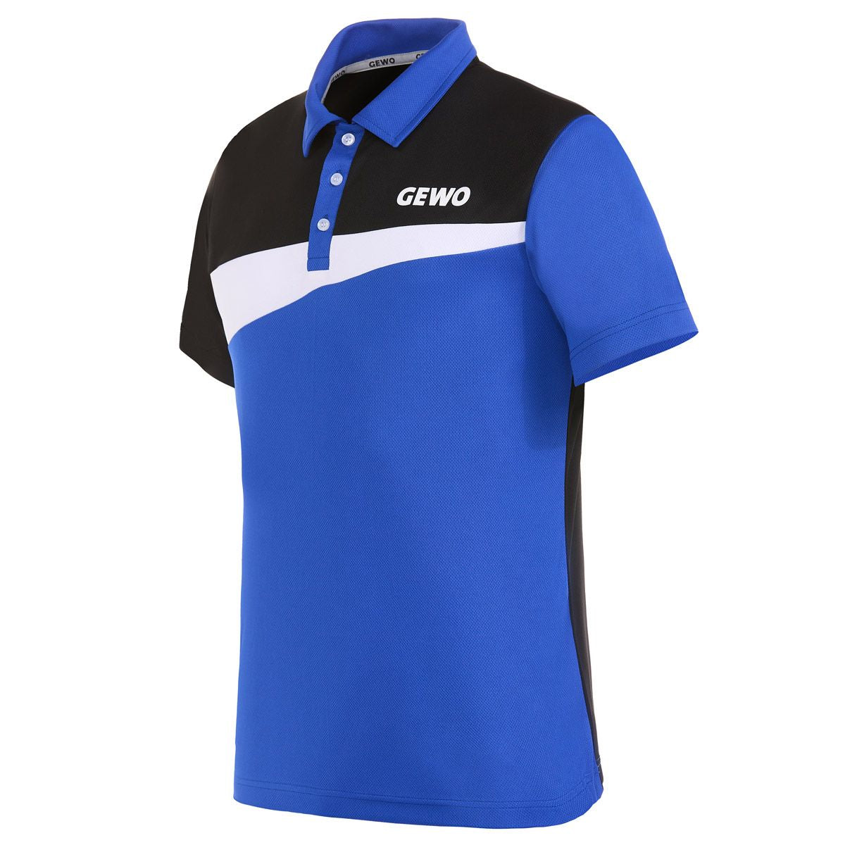 Gewo shirt Fondi II Katoen royalblauw/zwart