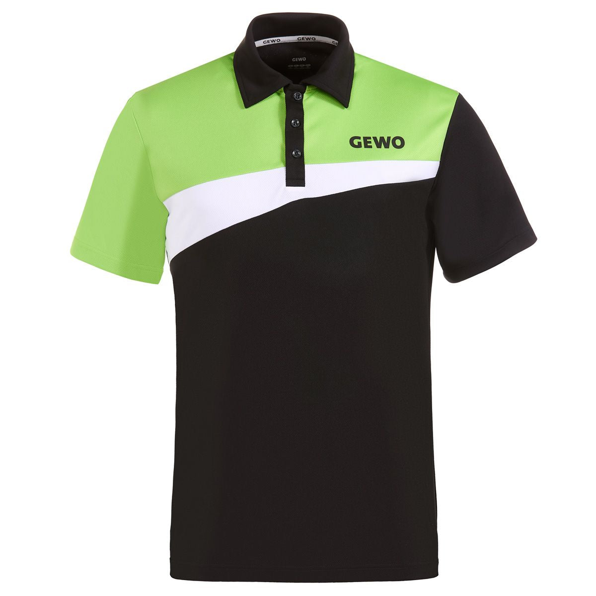 Gewo shirt Fondi I Katoen zwart/limegroen