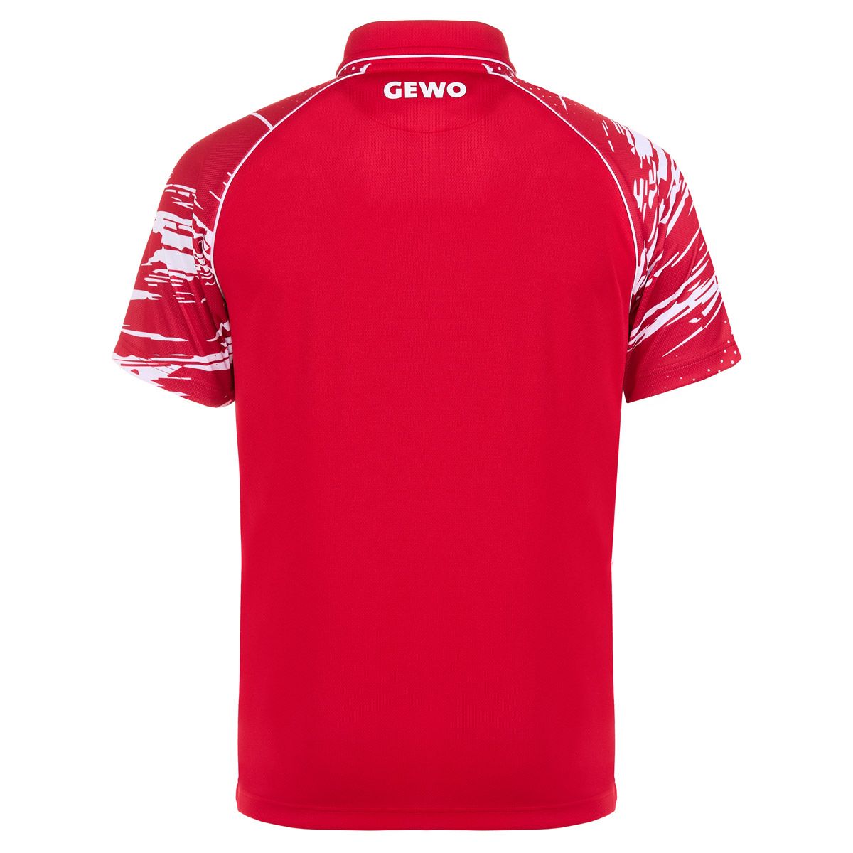 Gewo shirt Marmo II rood/wit