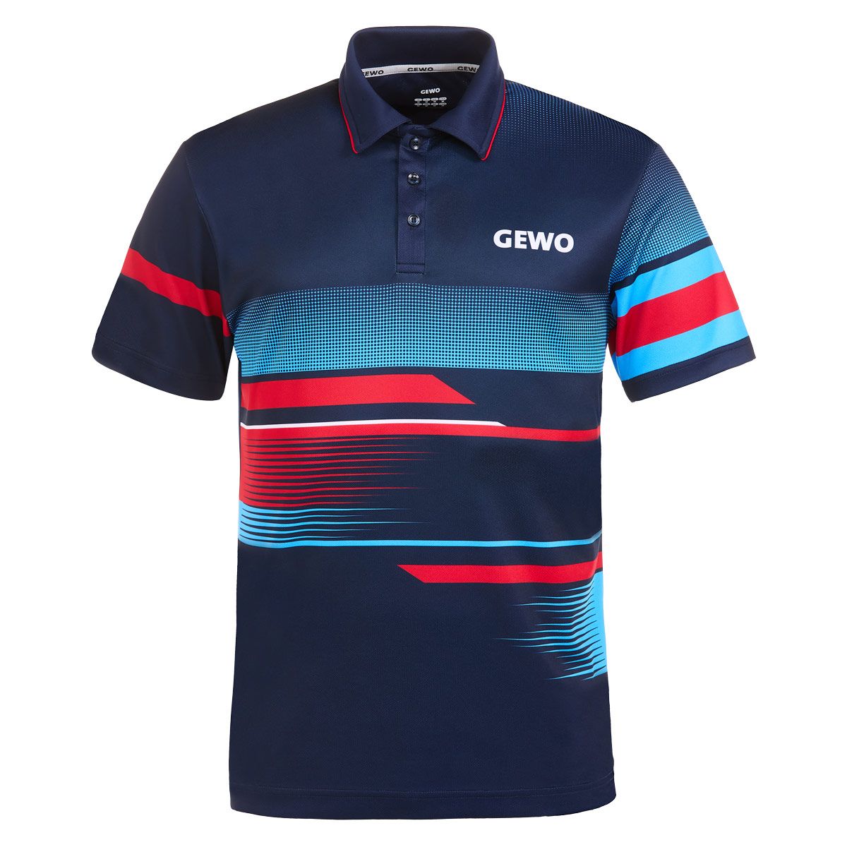 Gewo shirt Sarno I marine/rood