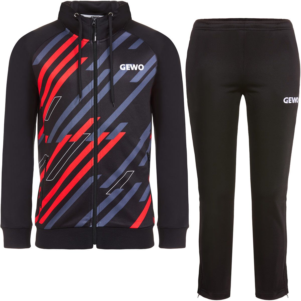 Gewo Trainingspak Ponza I zwart/rood