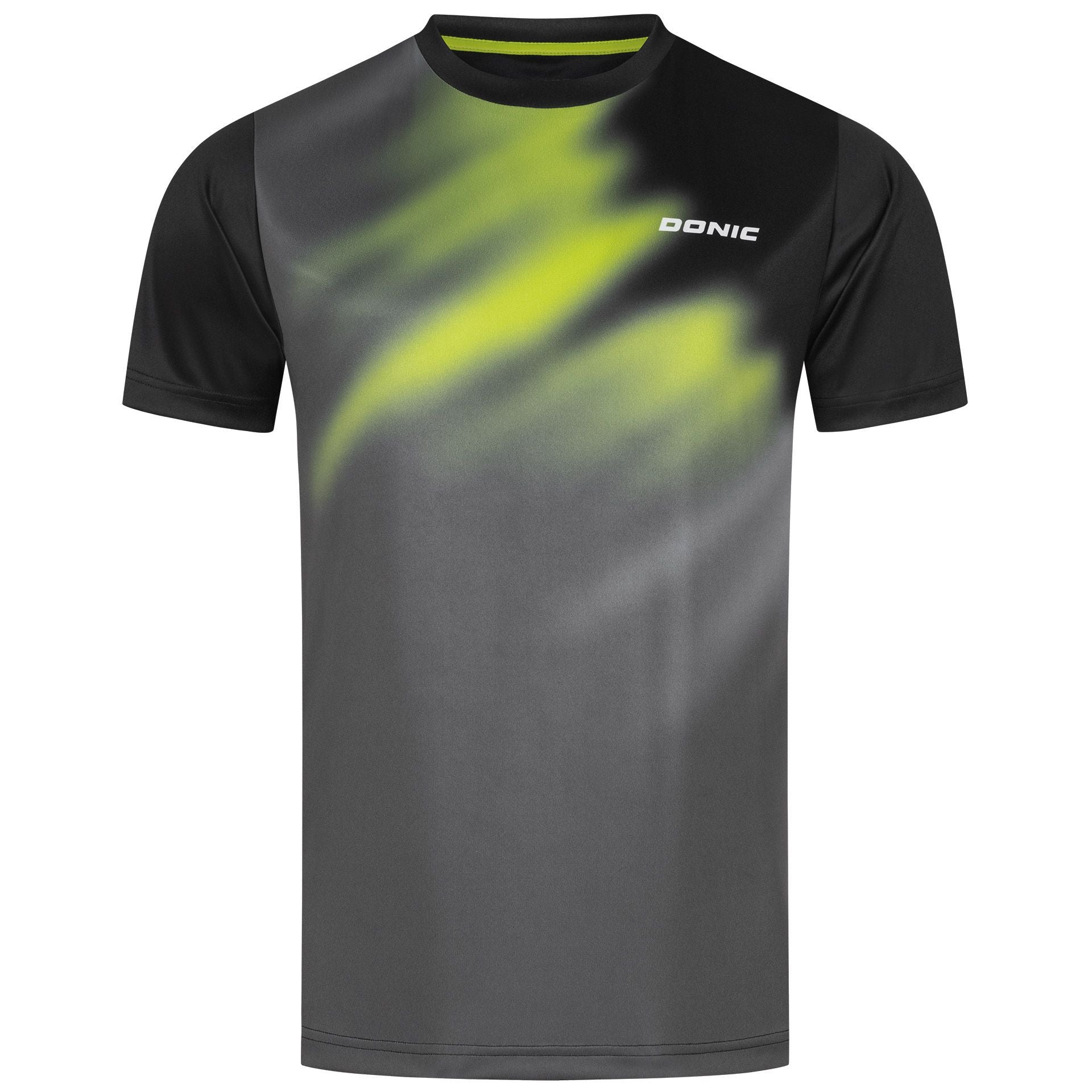 Donic t-shirt Furious zwart/antraciet/lime