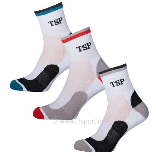 TSP Sokken Flex wit/rood/grijs