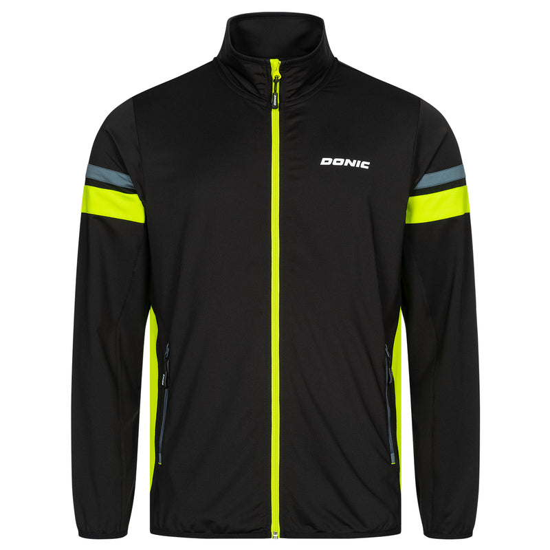 Donic Tracksuitjacket Paddox black/anthracite/lime